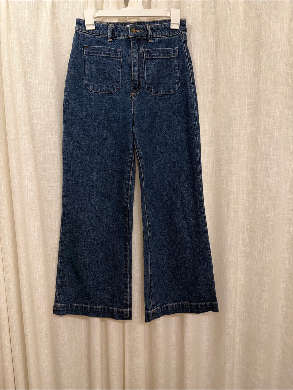 ROLLA'S Dark Blue High-Rise Wide Leg Jeans